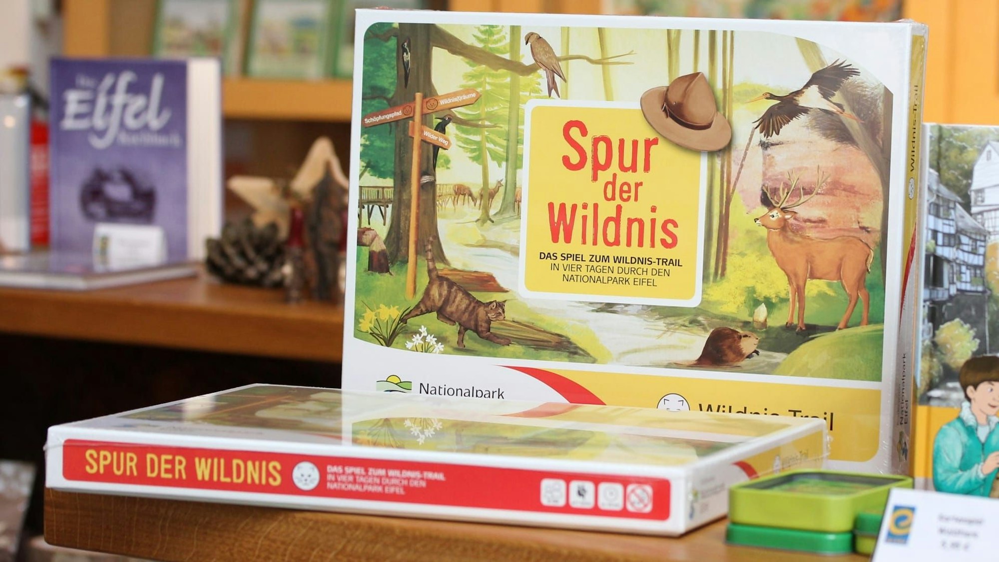 Ein Wildnistrail-Brettspiel.