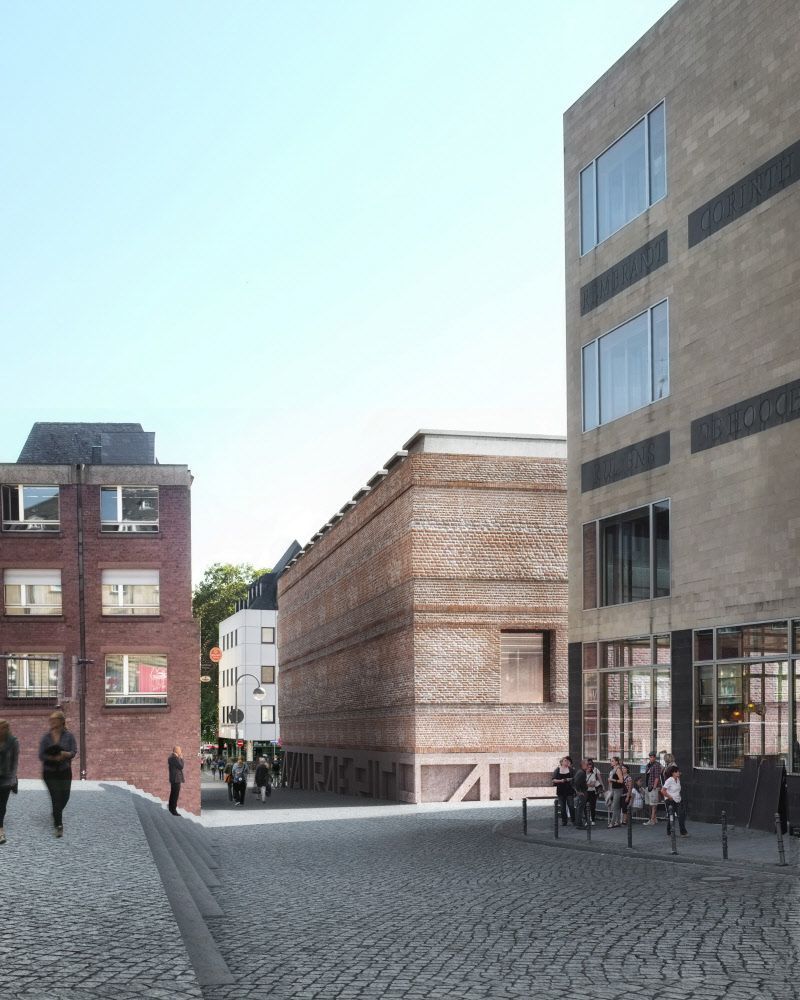 Das Wallraf-Richartz-Museum (rechts) und der Anbau dahinter.