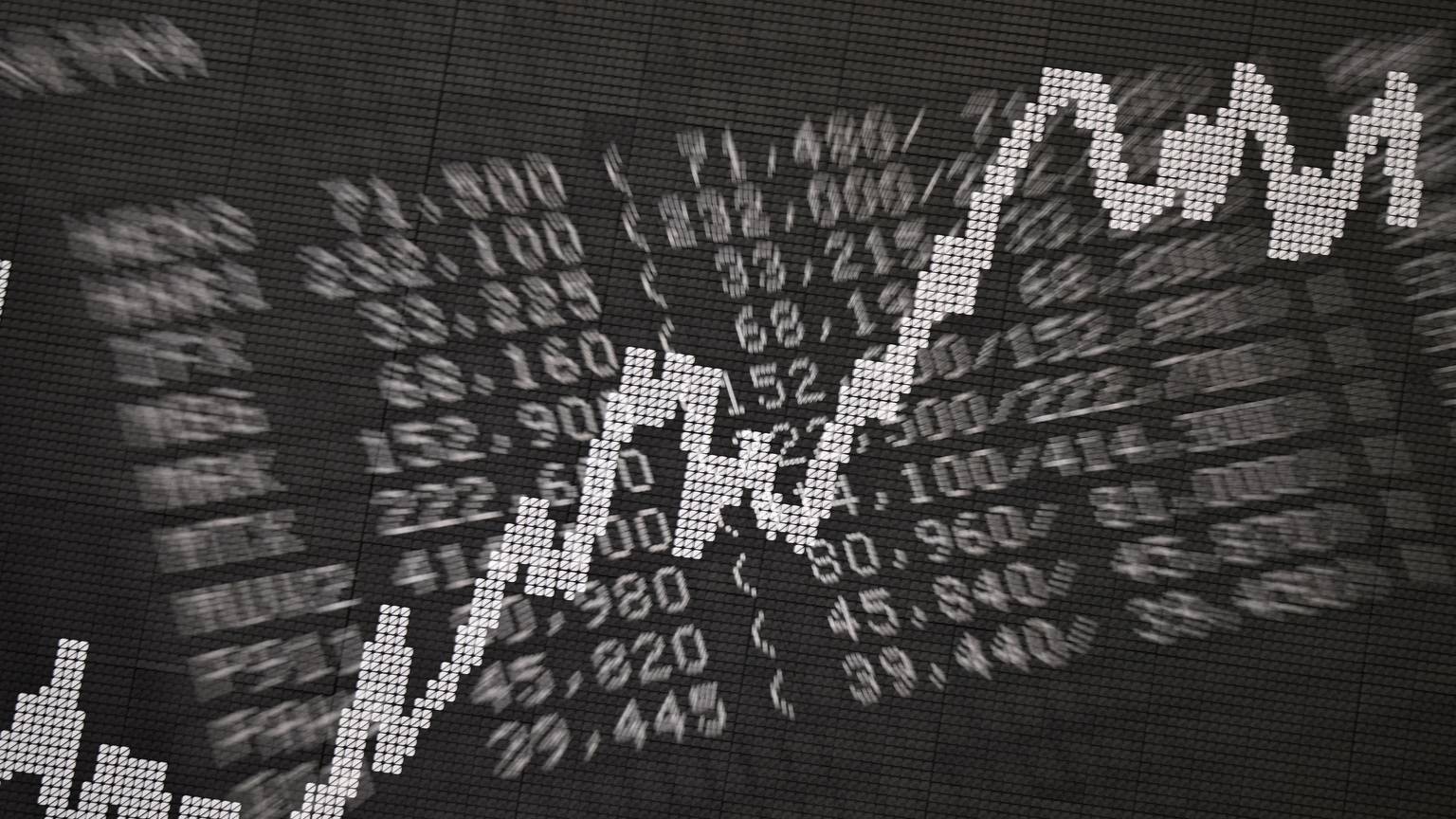 Die Schautafel der Börse in Frankfurt