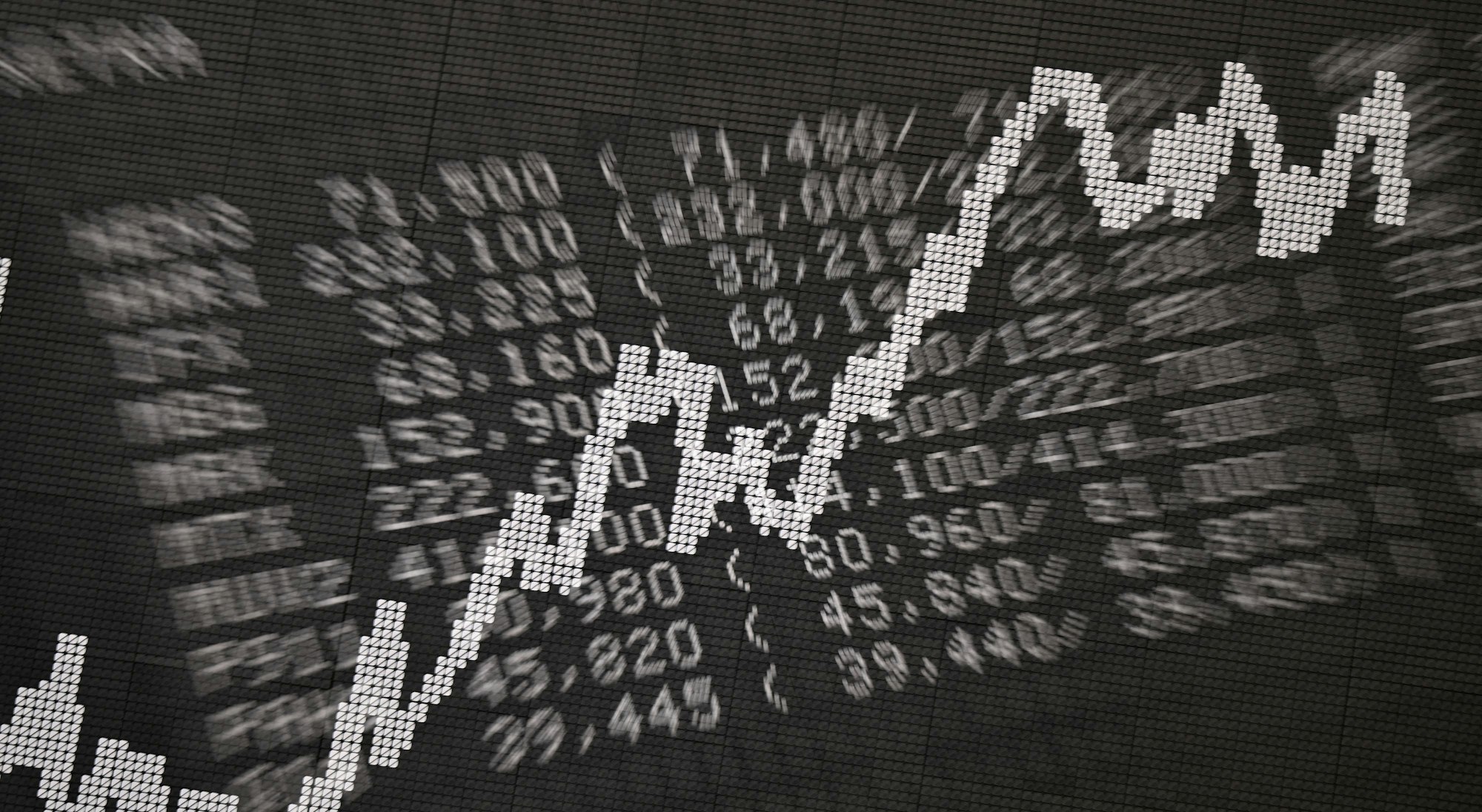 Die Schautafel der Börse in Frankfurt