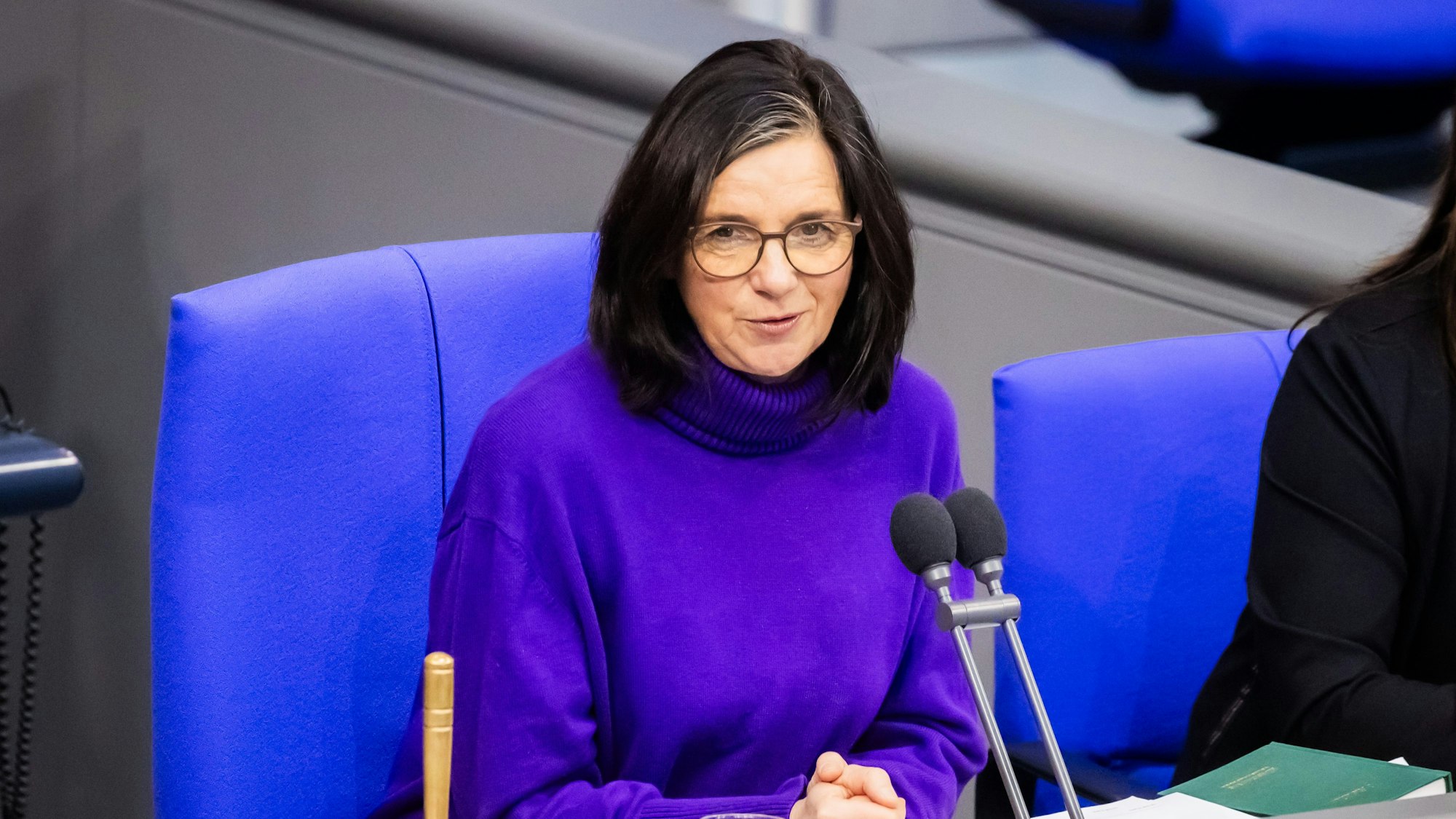 Katrin Göring-Eckardt (Bündnis 90/Die Grünen), stellvertretende Bundestagspräsidentin, spricht im Plenum des Deutschen Bundestages. (Archivbild)
