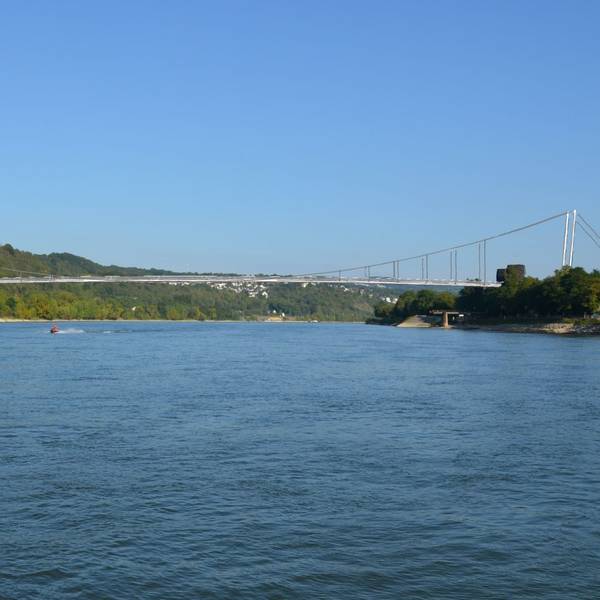 Die Visualisierung einer neuen Rheinbrücke zwischen Erpel und Remagen
