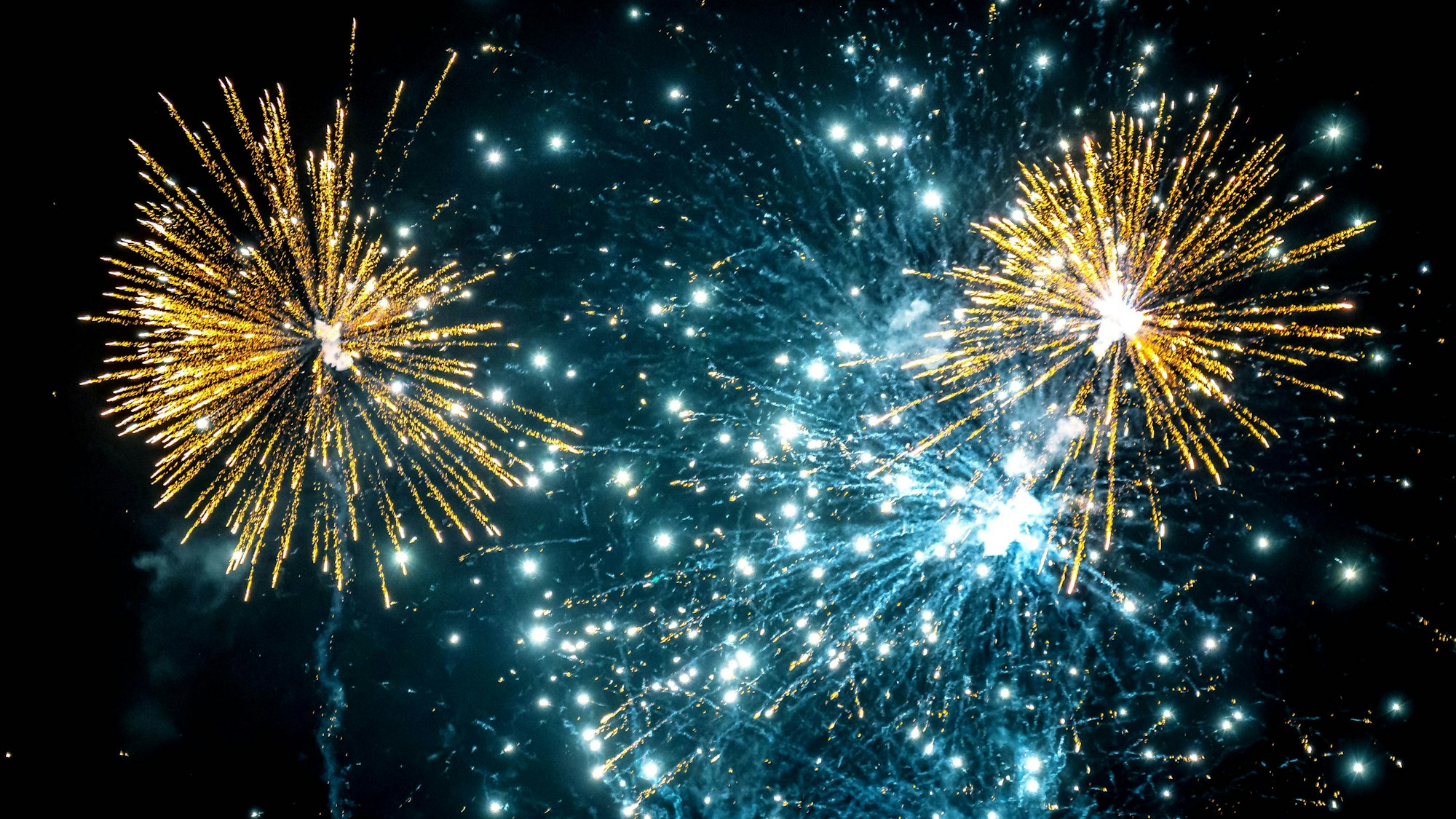 Silvester-Feuerwerk.