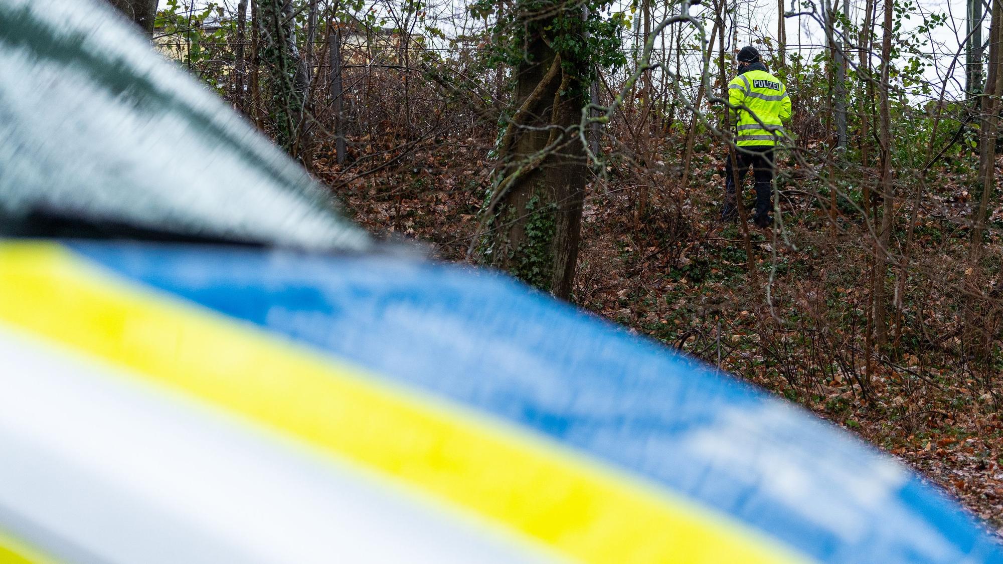 Polizei sucht nach vermisster Person im Wald. (Symbolfoto)
