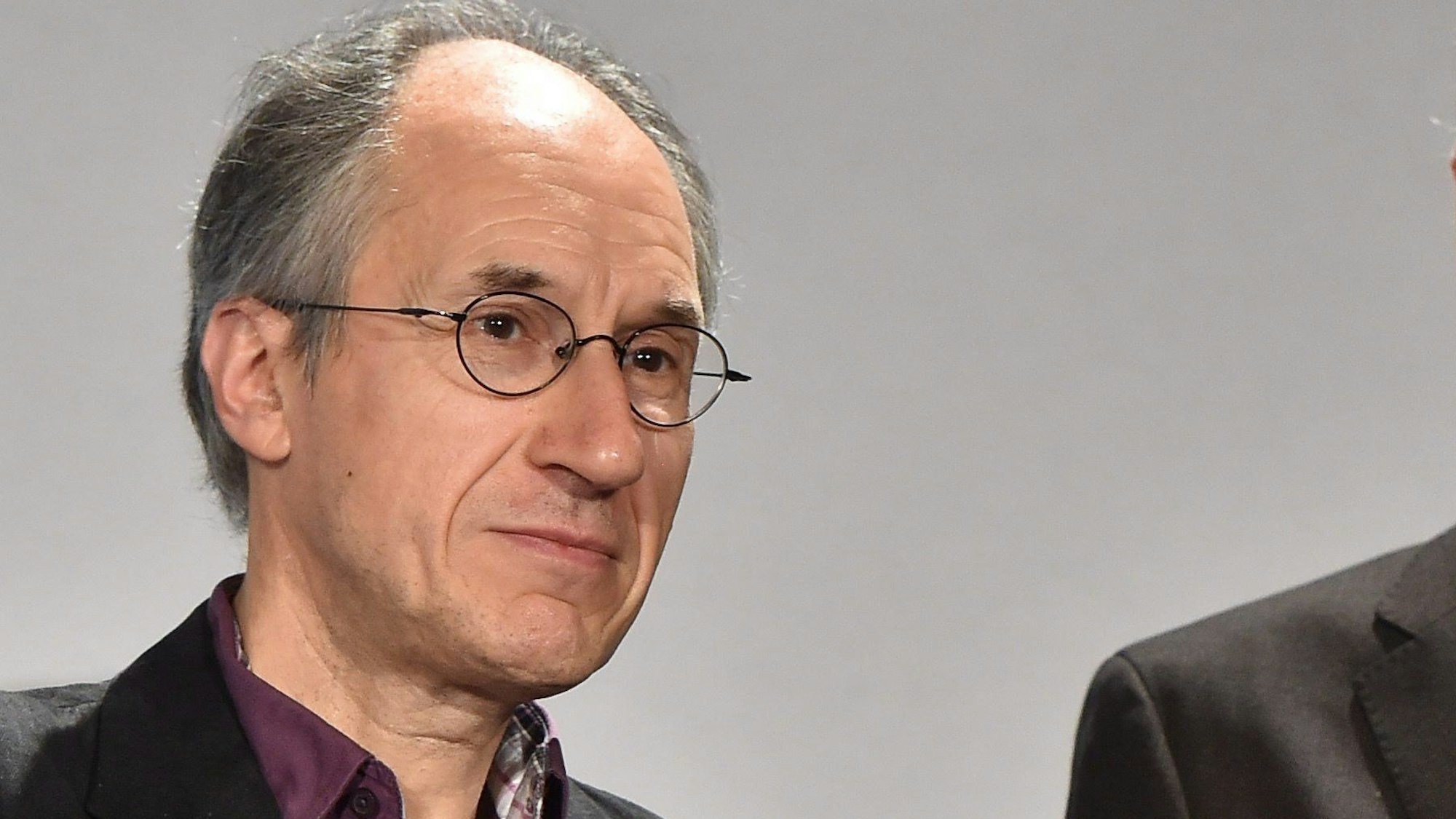Der Chefredakteur von Charlie Hebdo, Gerard Biard. Foto: Bernd Settnik/dpa