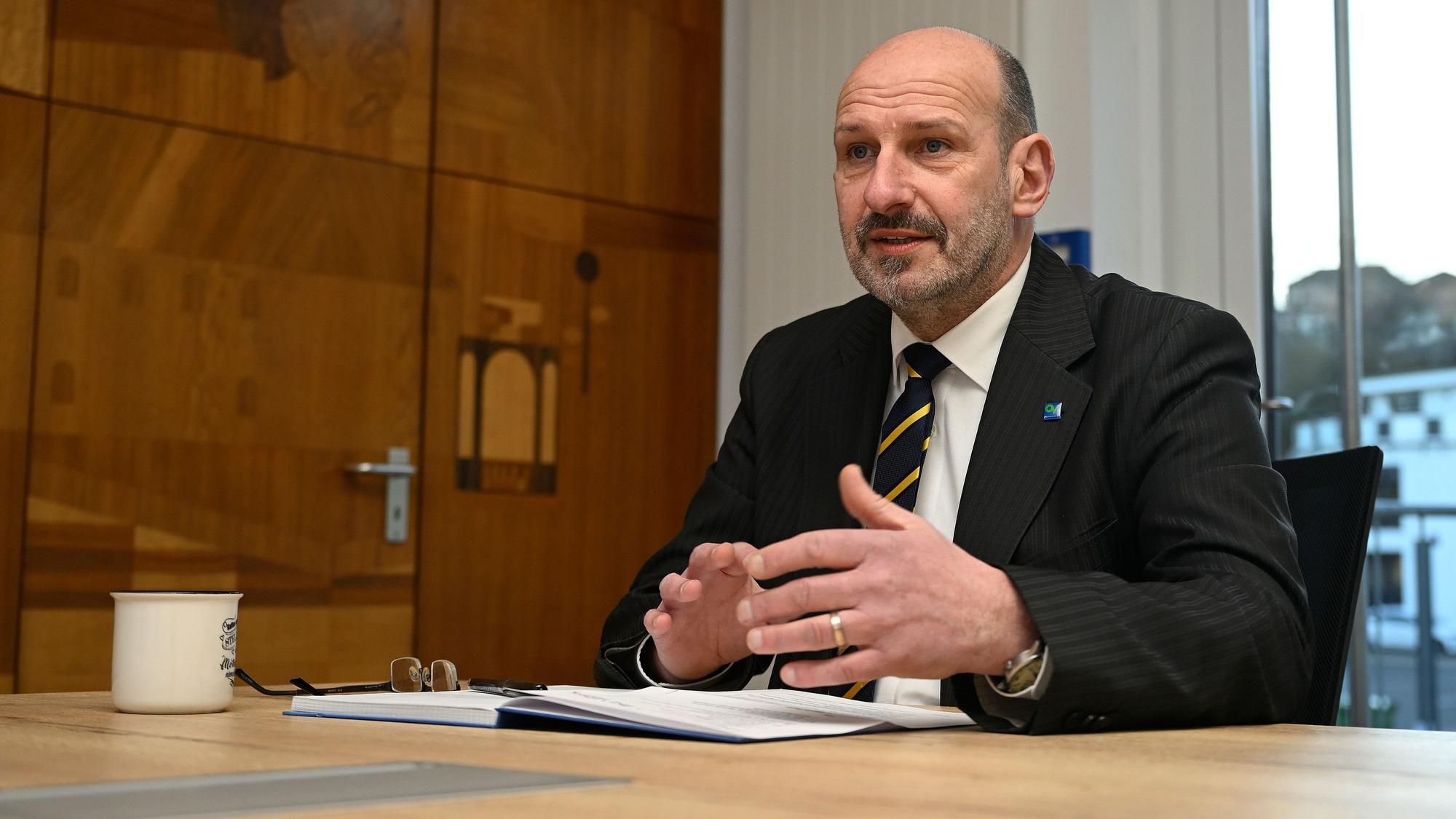 Gespräch mit Bürgermeister Christoph Nicodemus (parteilos) über das Jahr 2024 - und das Jahr 2025.