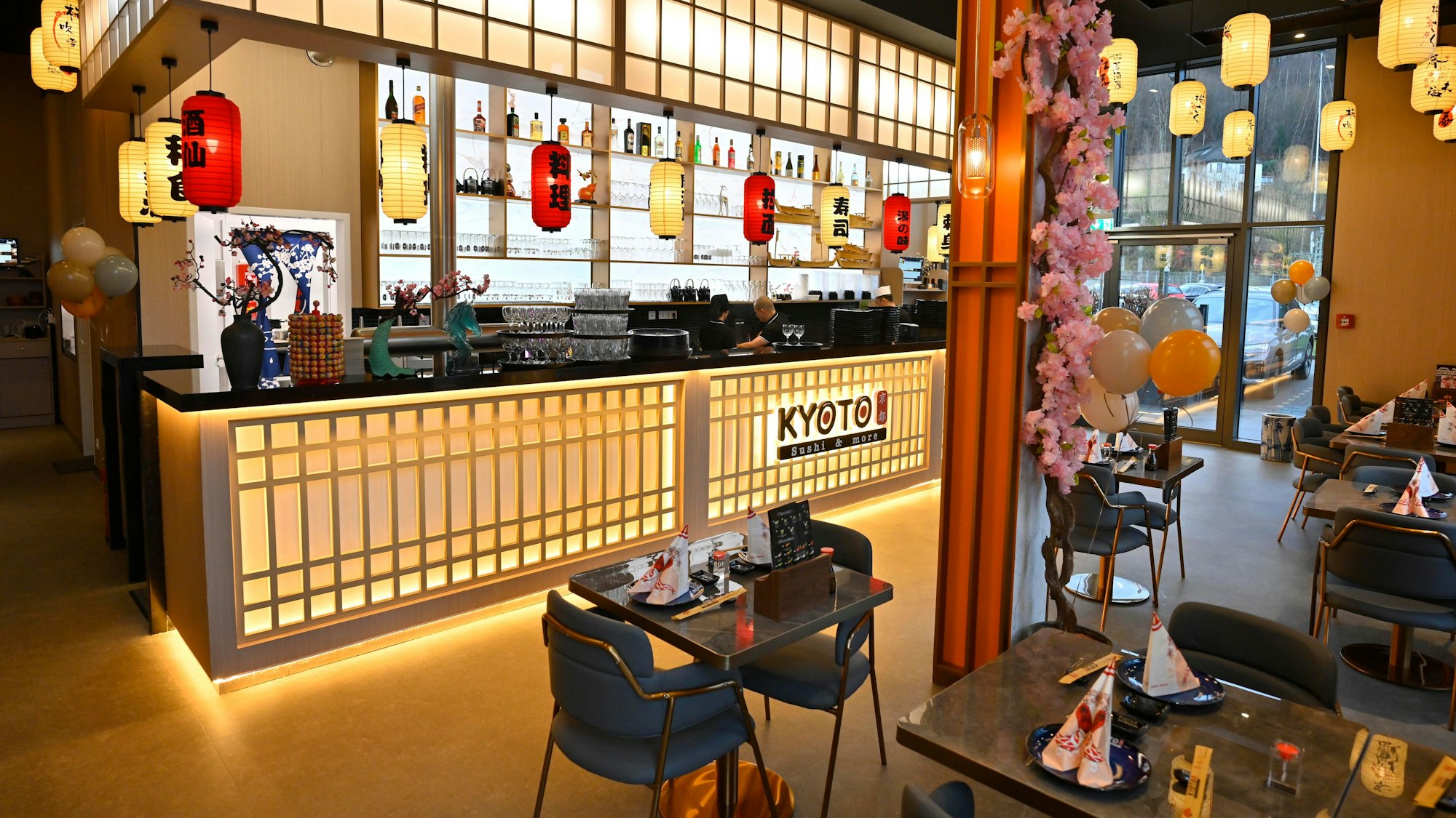 Blick in das Sushirestaurant „Kyoto“ auf dem Gummersbacher Steinmüllergelände.