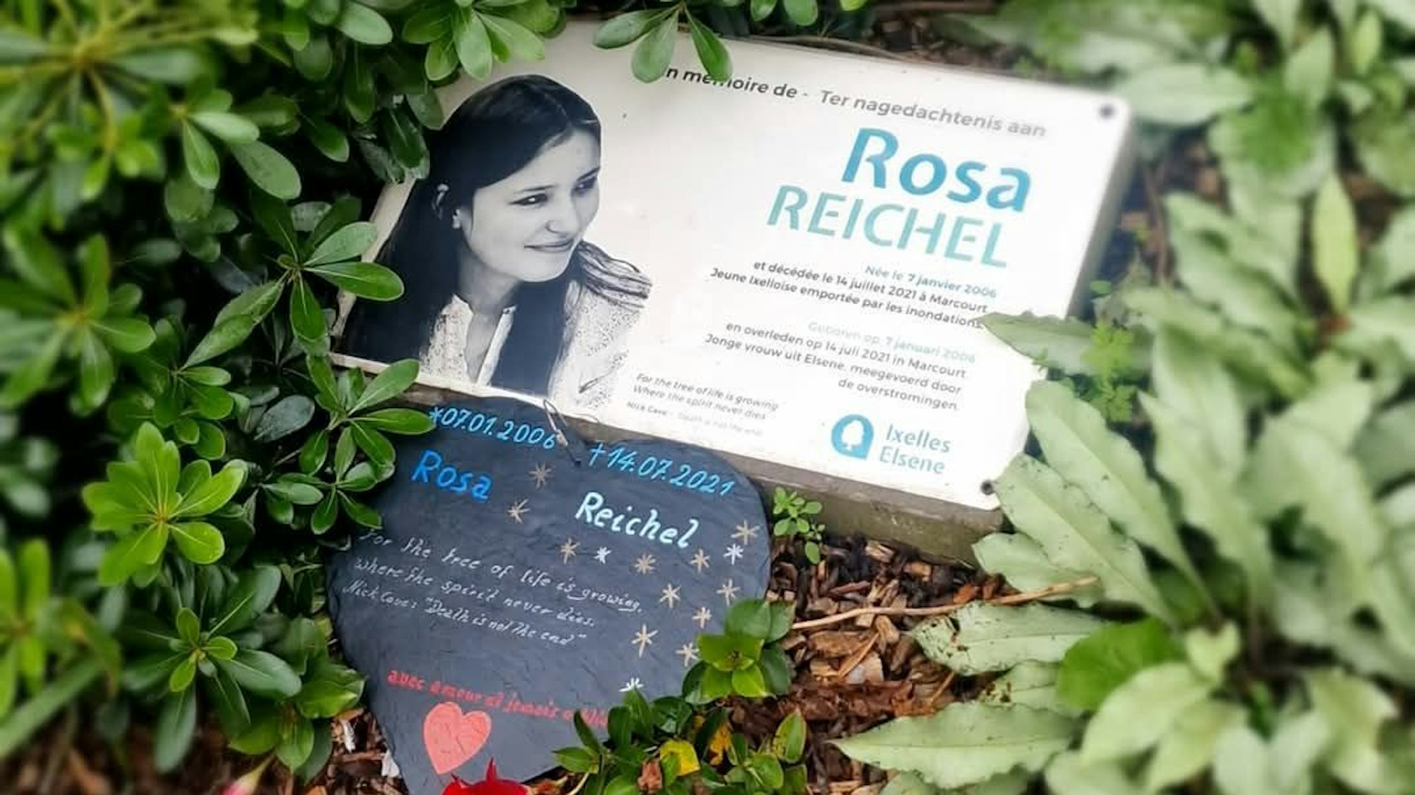 Am heutigen Tag brennt die Kerze an unserer Flut-Gedenktafel in Swisttal-Odendorf zum ersten Mal für eines der mindestens 39 Flutopfer aus Ostbelgien. Sie brennt für die 15 - jährige Rosa Reichel
Rosa Reichel