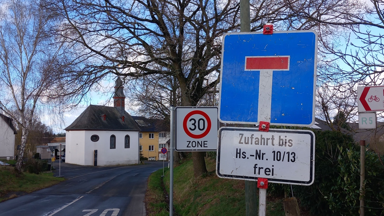 Straßenausbau Holzem - Durchfahrt nicht mehr möglich