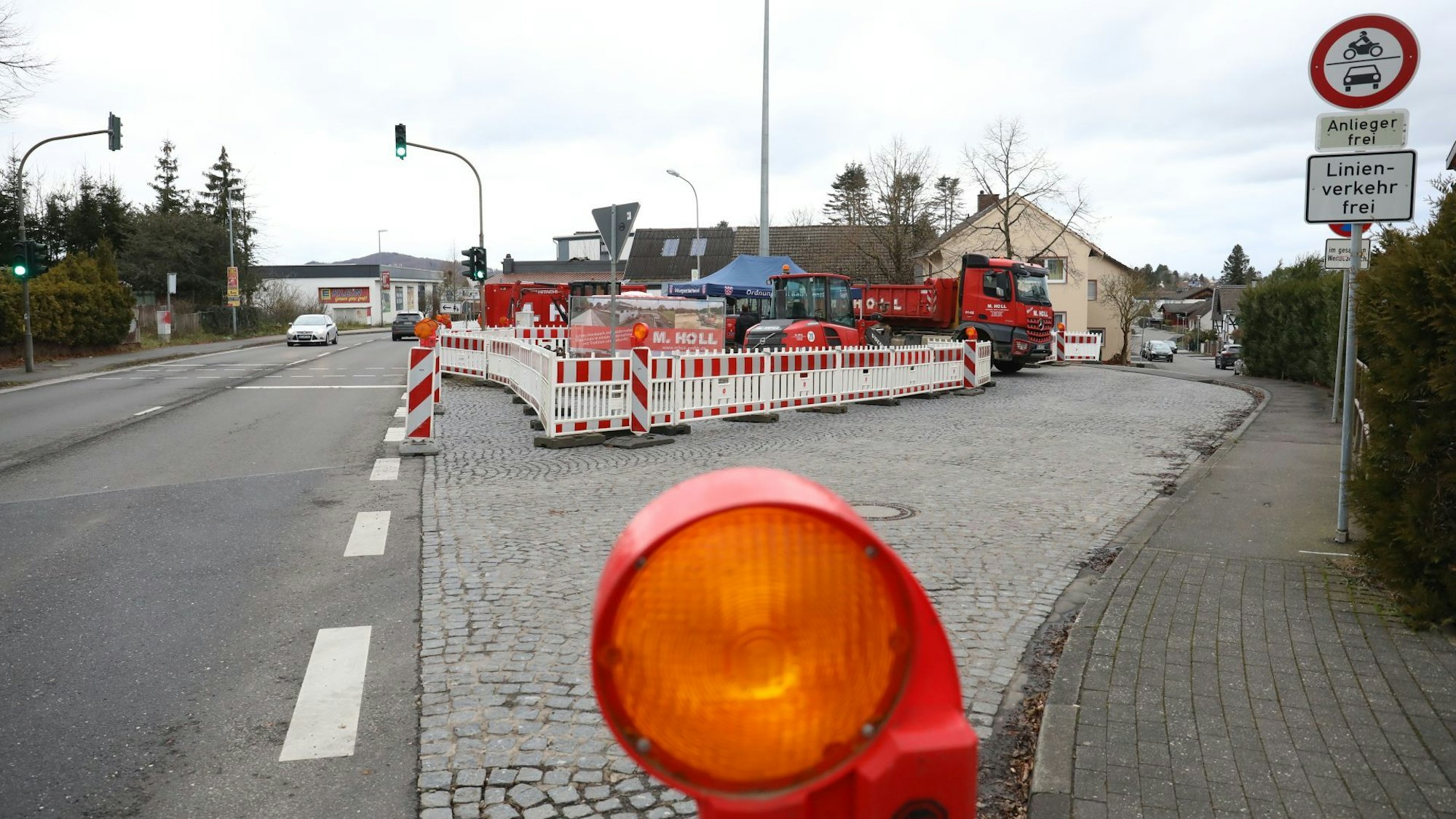 Die Bushaltestelle Himberg in Aegidienberg wird drei Monate lang umgebaut.