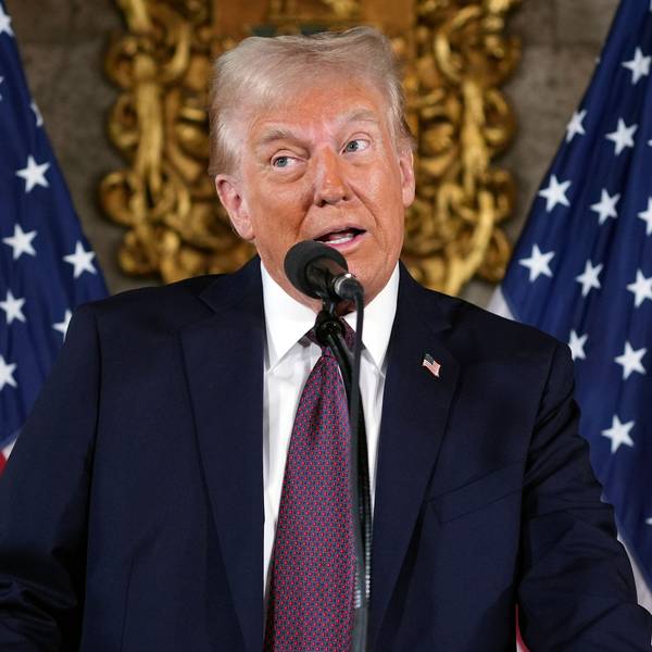 Er will die USA territorial vergrößern: Donald Trump bei seinem denkwürdigen Auftritt in Palm Beach.
