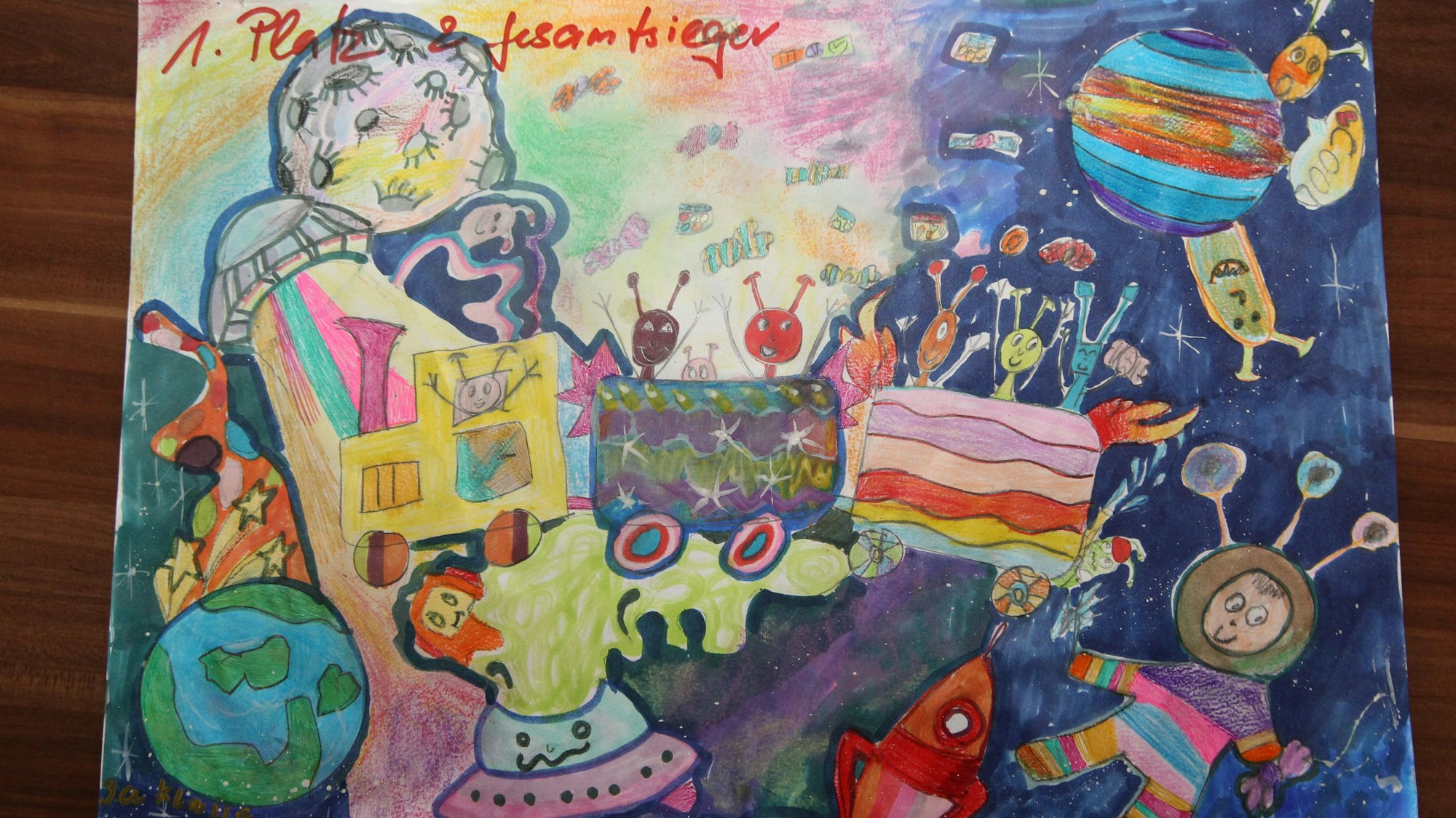 Emma Auschew malte das schönste Bild.