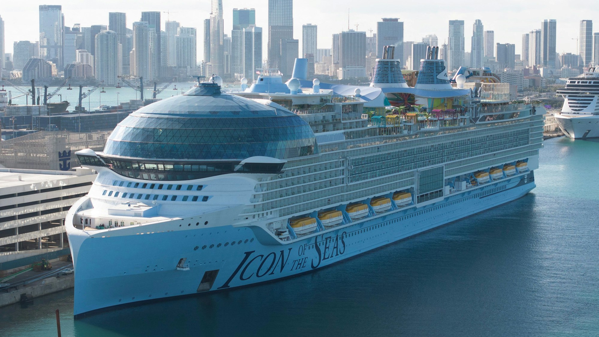 Das größte Kreuzfahrtschiff der Welt: die „Icon of the Seas“.