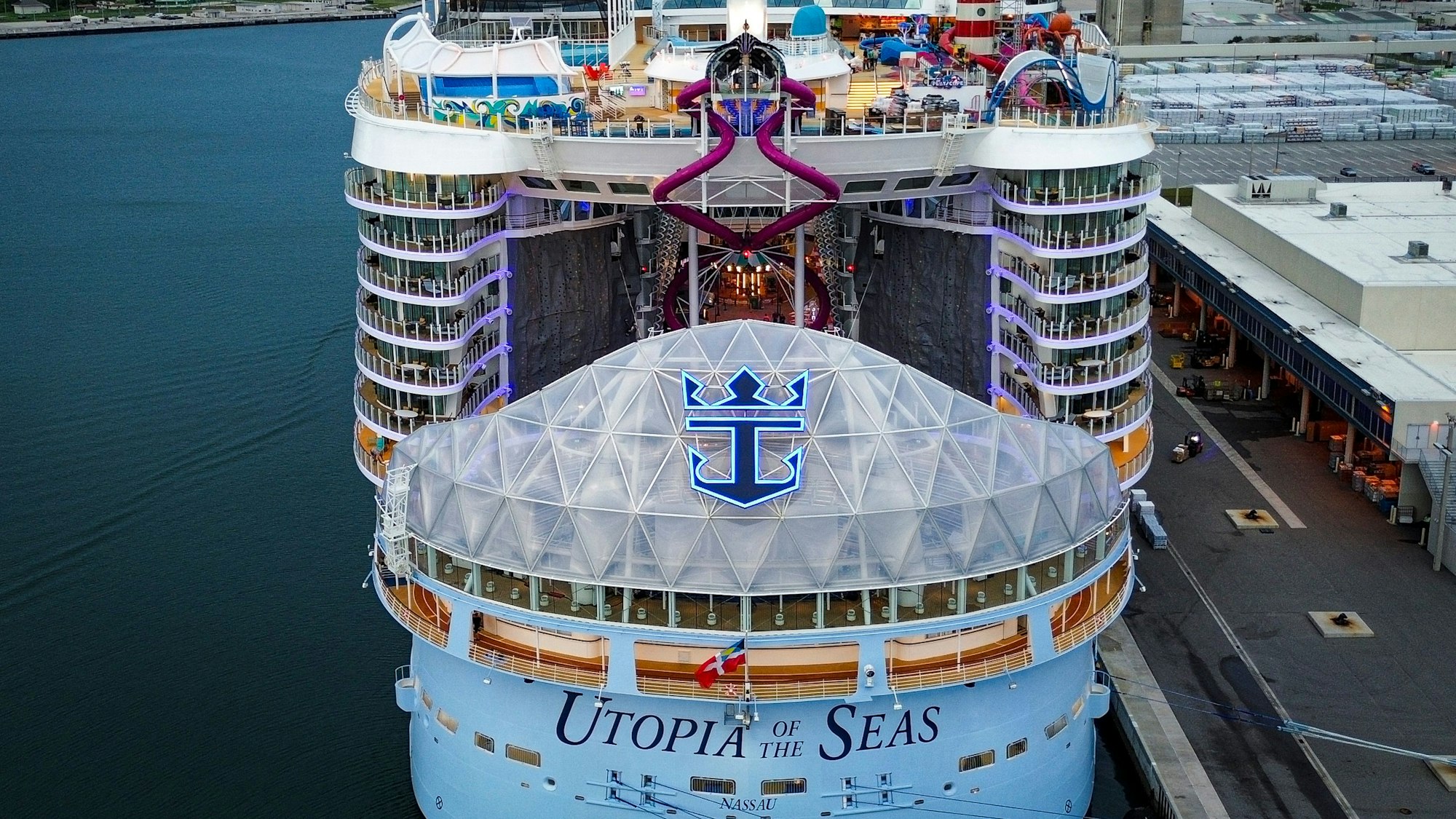 Die „Utopia of the Seas“ vor der Jungfernfahrt.
