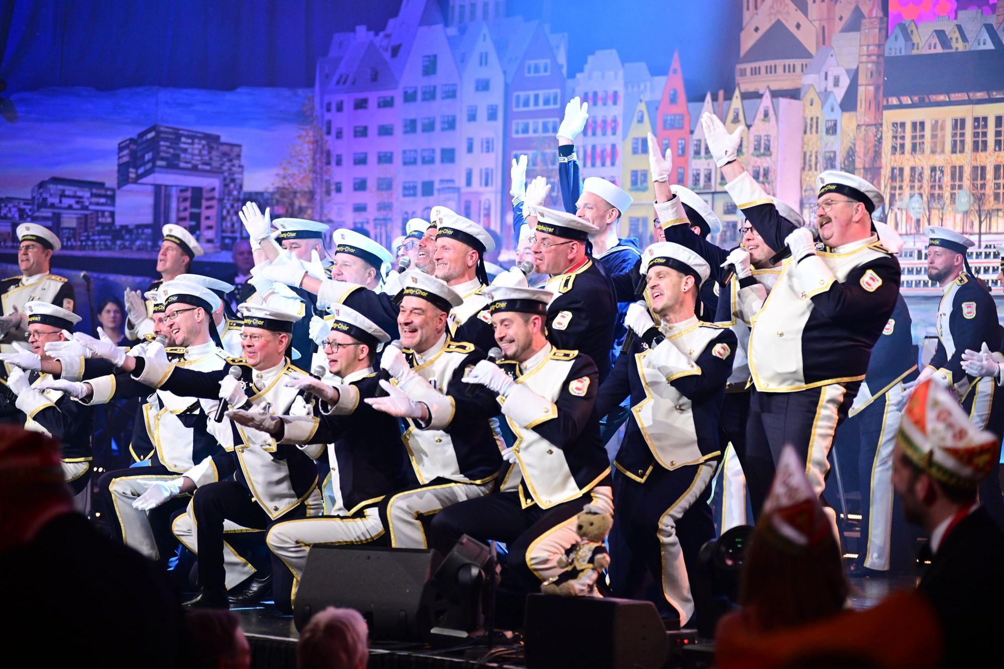 Die Stattgarde bei der Prinzenproklamation im Gürzenich.