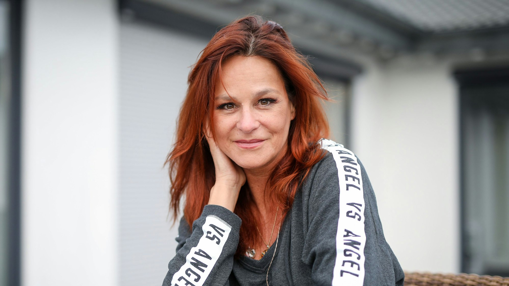 Die Sängerin Andrea Berg, aufgenommen bei einem dpa-Interview.