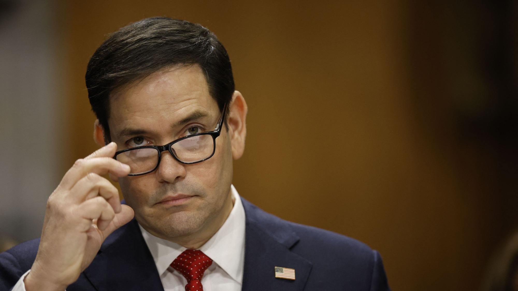 Marco Rubio bei seiner Anhörung vor dem Senatsausschuss.