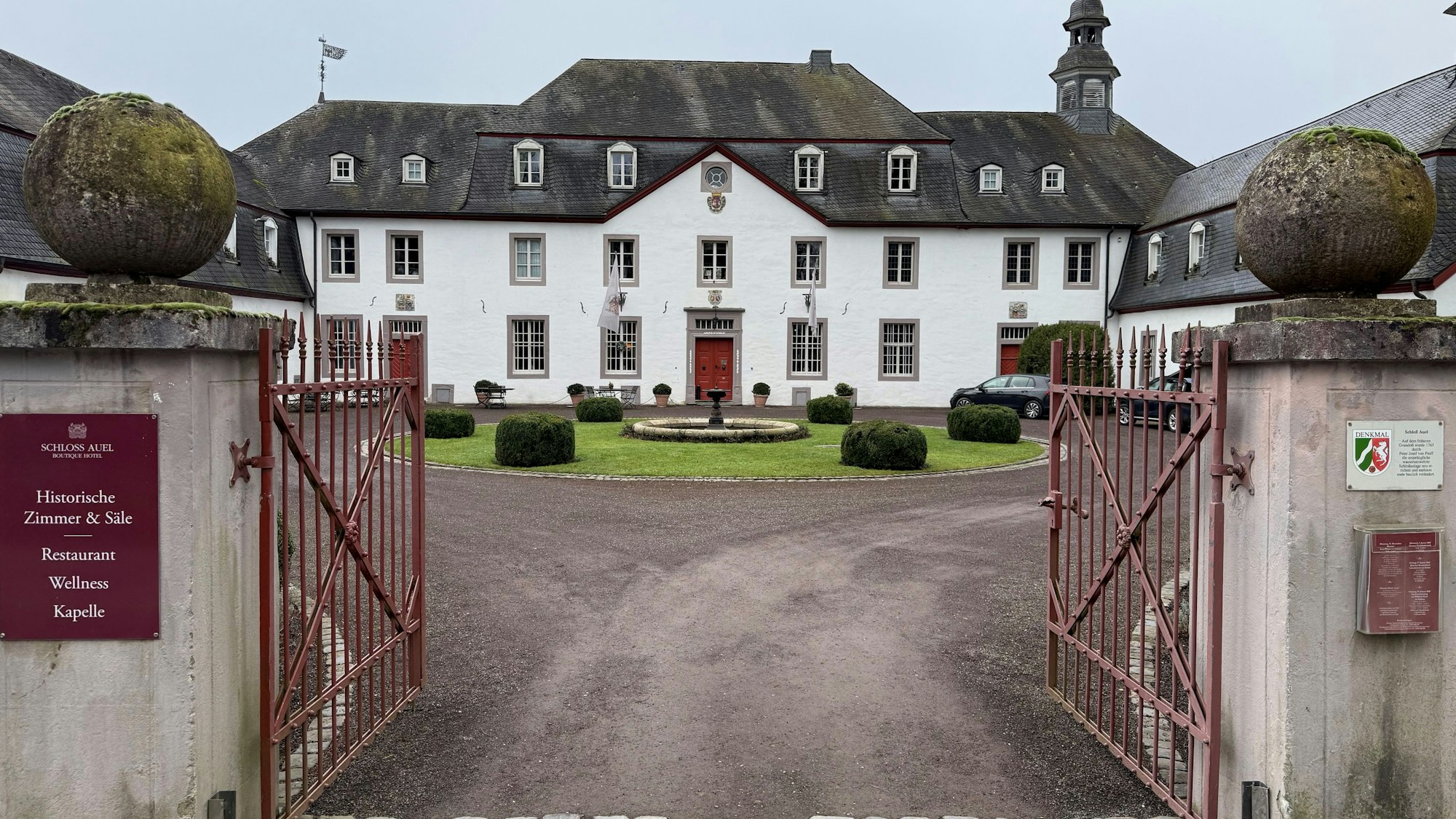 Der Bauernhofweg in Lohmar.
Diesmal liegt der Start an Schloss Auel.