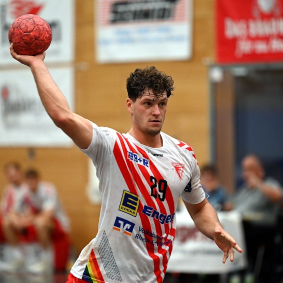 01.09.2023, Handball-Longericher SC Köln-Düsseldorf
Lukas Martin Schulz (Longerich)
Foto: Uli Herhaus