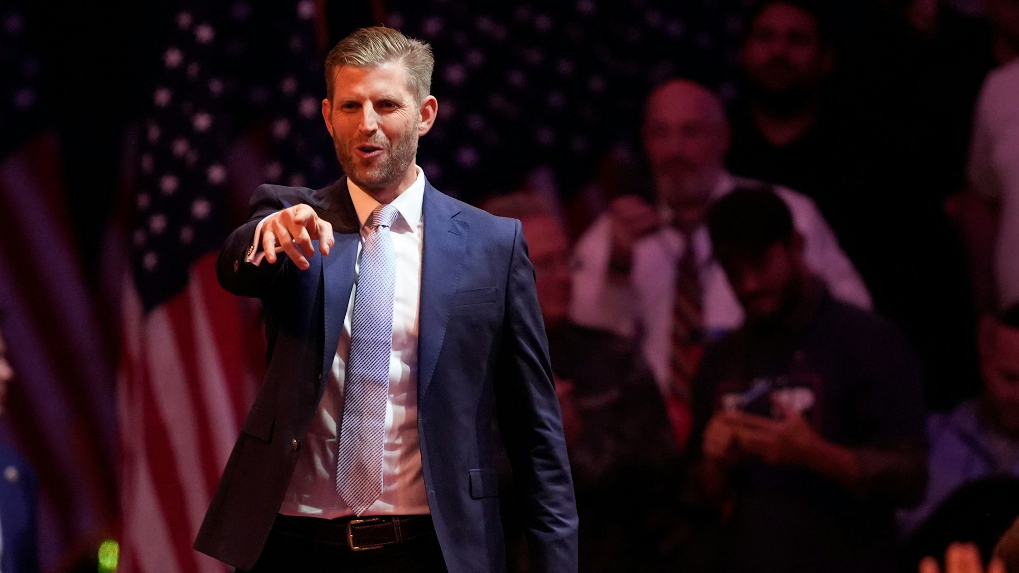 Eric Trump kommt zu einer Wahlkampfveranstaltung im Oktober 2024 im Madison Square Garden in New York. (Archivbild)