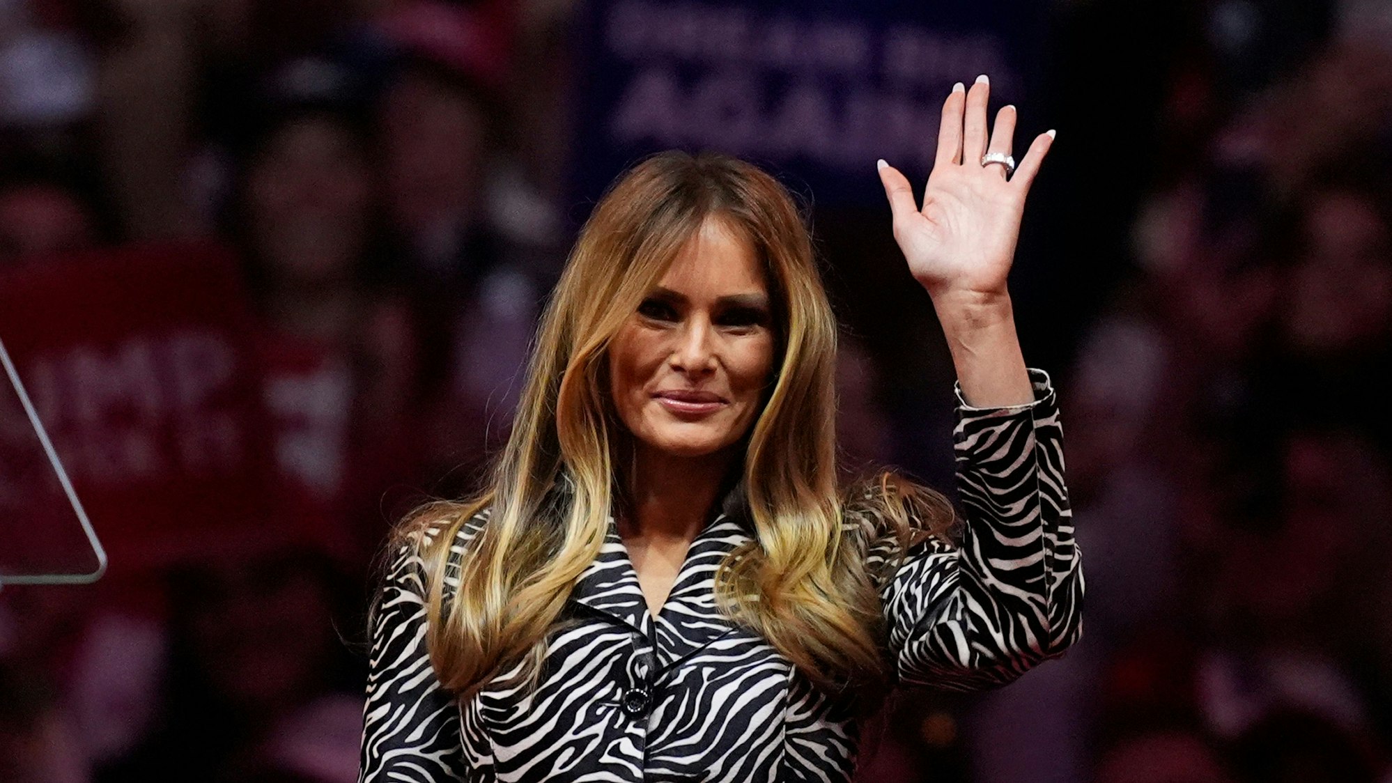 Die künftige First Lady Melania Trump spricht bei einer Wahlkampfveranstaltung im Madison Square Garden im Oktober 2024 in New York. (Archivbild)