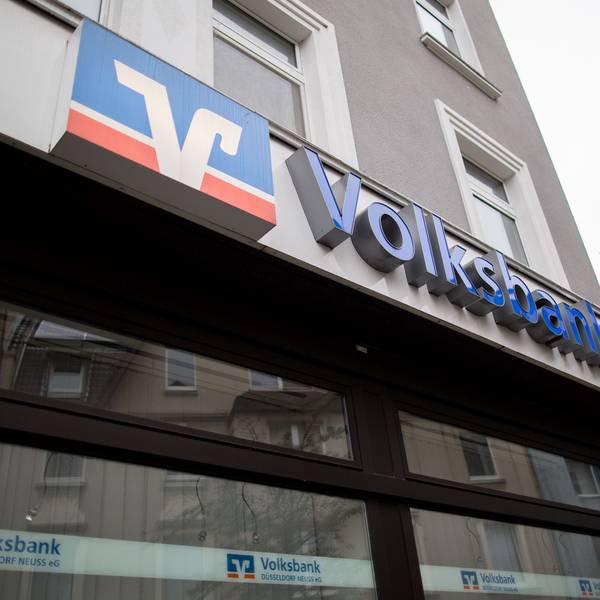 Eine Filiale der Volksbank.