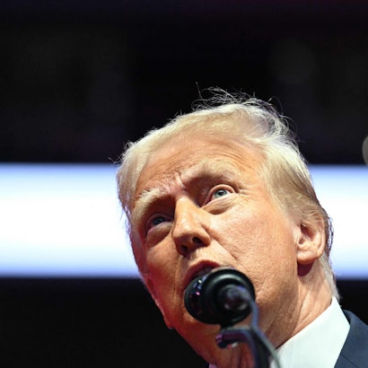 Donald Trump bei seinem Auftritt in Washington am Sonntag.