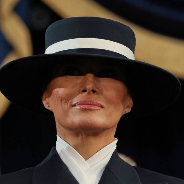 Melania Trump steht während der 60. Amtseinführung des Präsidenten in der Rotunde des US-Kapitols in Washington.