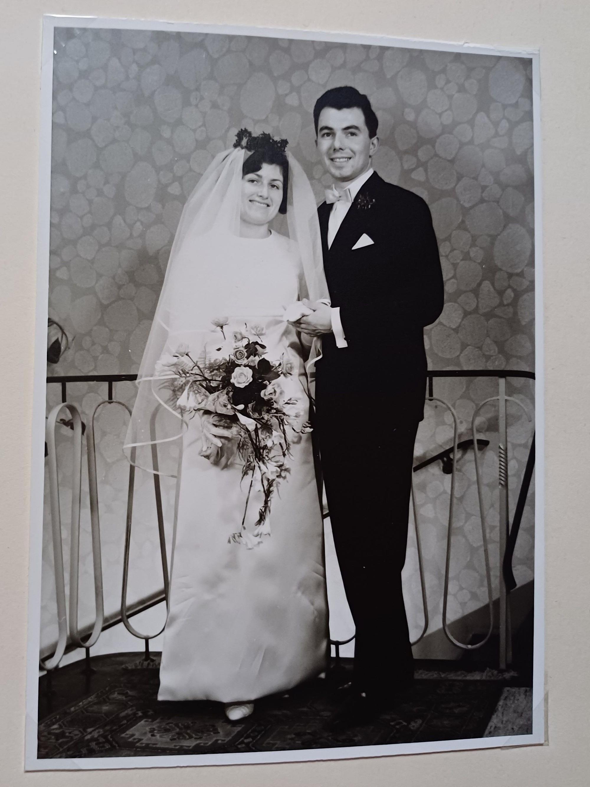 Das Ehepaar Dörner an seinem Hochzeitstag 1965. (Repro)