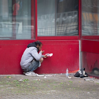 Der Crack-Konsum verlagert sich immer mehr in den öffentlichen Raum, hier am Neumarkt.