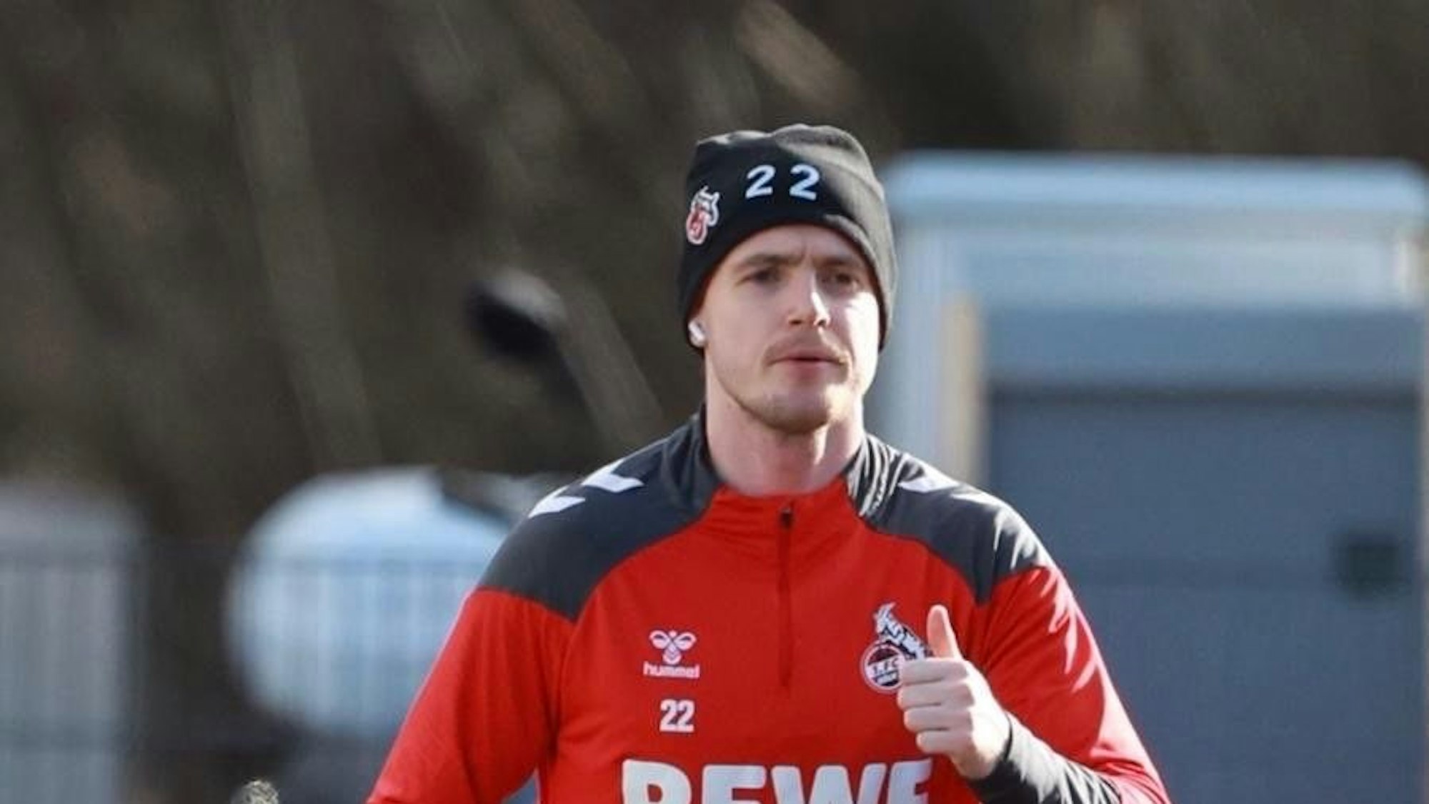 Jacob Christensen befindet sich nach seinem Kreuzbandriss wieder im Reha-Training am Geißbockheim.