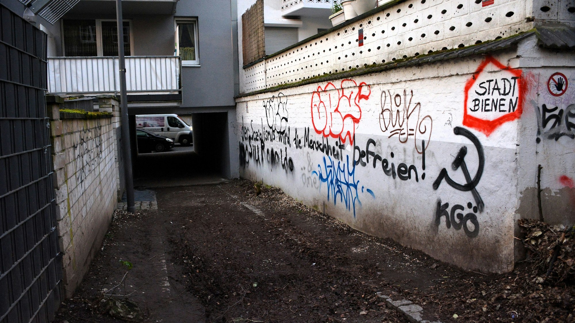 Der Zugang zur Kita über die Vorsterstraße wird gesperrt.