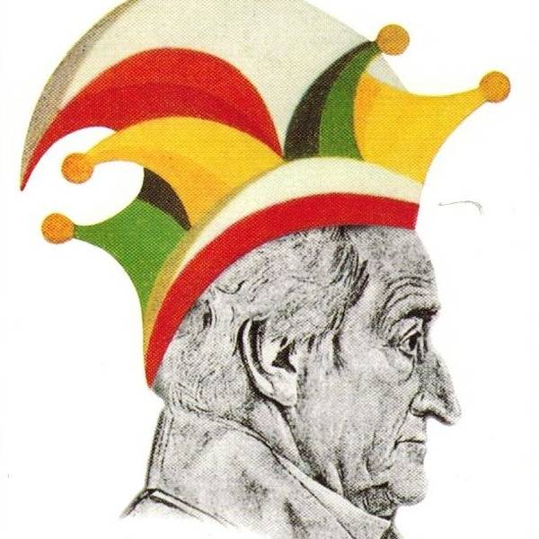Johann Wolfgang von Goethe mit Narrenkappe