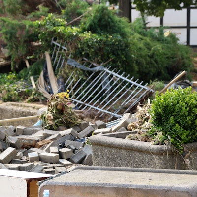 Das Bild zeigt Zerstörungen nach der Flut im Juli 2021 im Kreis Euskirchen.