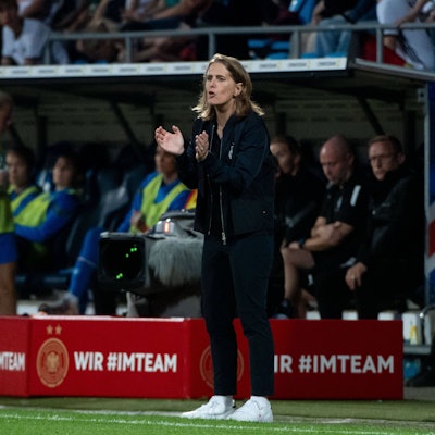 Britta Carlson Deutschland, Interims - Trainerin, GER, Deutschland vs Island, UEFA Frauen Fussball Nations League, Liga A, 2. Spieltag, 26.09.2023 GER, Deutschland vs Island, UEFA Frauen Fussball Nations League, Liga A, 2. Spieltag, 26.09.2023 Bochum *** Britta Carlson Germany, Interim Coach , GER, Germany vs Iceland, UEFA Womens Nations League, League A, Matchday 2, 26 09 2023 GER, Germany vs Iceland, UEFA Womens Nations League, League A, Matchday 2, 26 09 2023 Bochum, Germany Copyright: xEibner-Pressefoto/Memmlerx EP_MMR