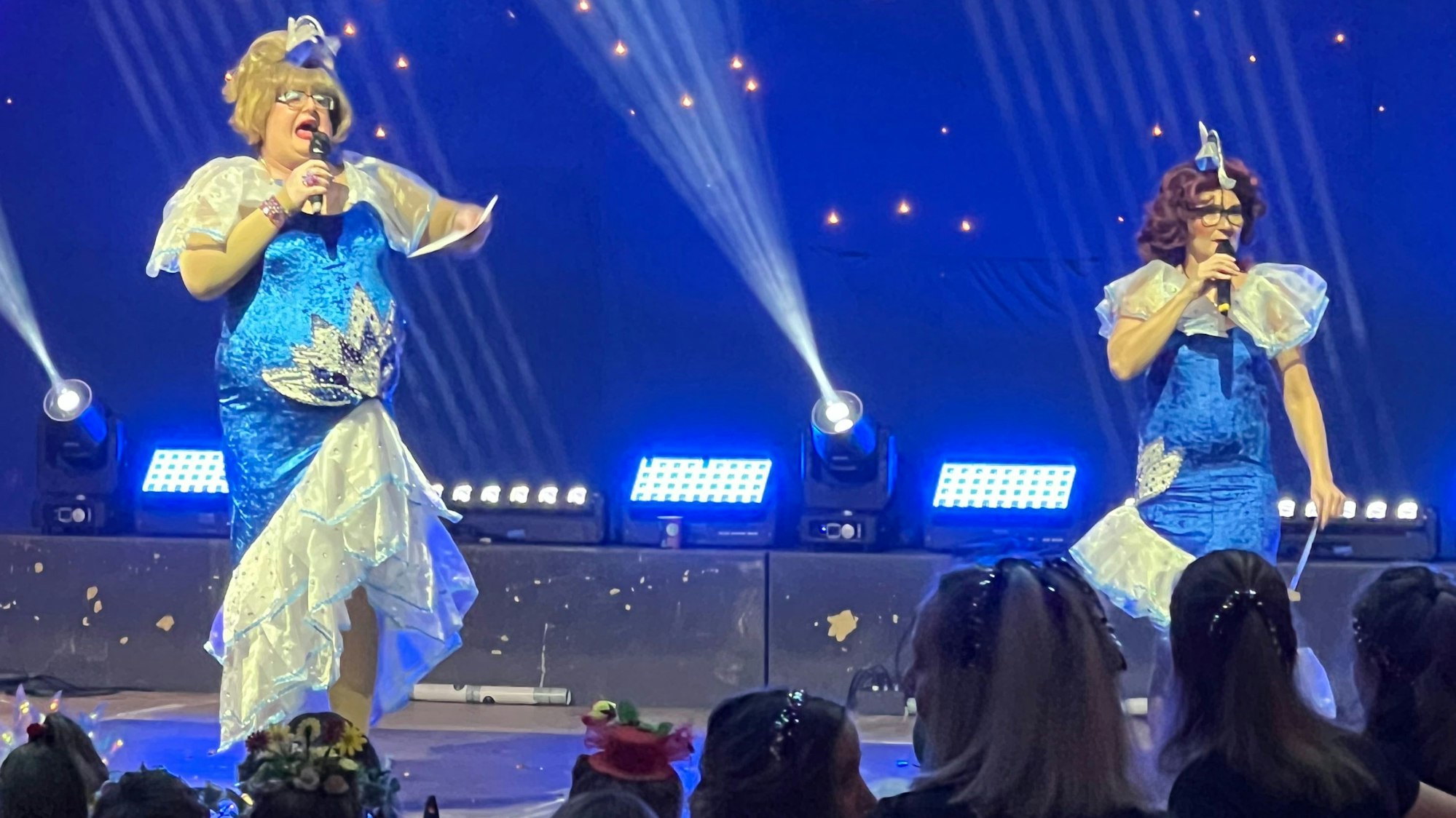 Travestie-Künstlerin Adelheid van Seidennaht moderierte im Duo mit Gabi Pingel.