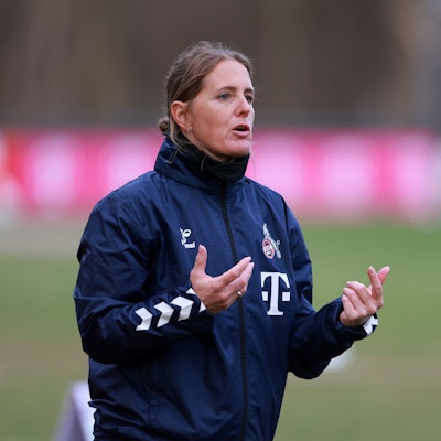 1.FC Köln, Fussball Frauen, 1. Bundesliga, Trainerin Britta Carlson (1. FC Köln), Bild: Herbert Bucco, 06.01.25