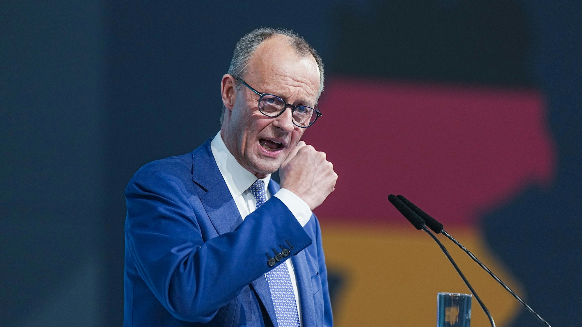 Auf dem Foto ist CDU-Kanzlerkandidat Friedrich Merz zu sehen.