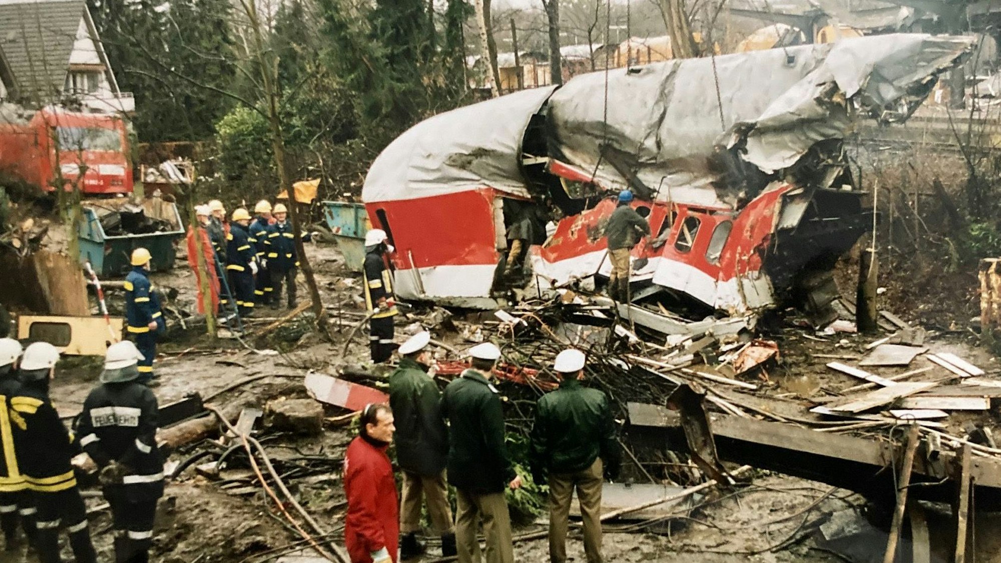 Das Bild zeigt die Unglücksstelle am Bahnhof in Brühl.
