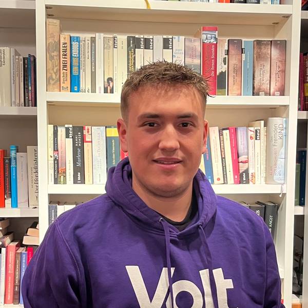 Fabio Centorbi, der Bundestagskandidat für die Partei Volt.
