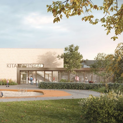 Visualisierung der Schwimm-Kita in Wahn.