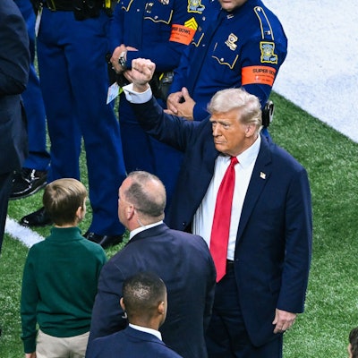 US-Präsident Donald Trump im Caesars Superdome.