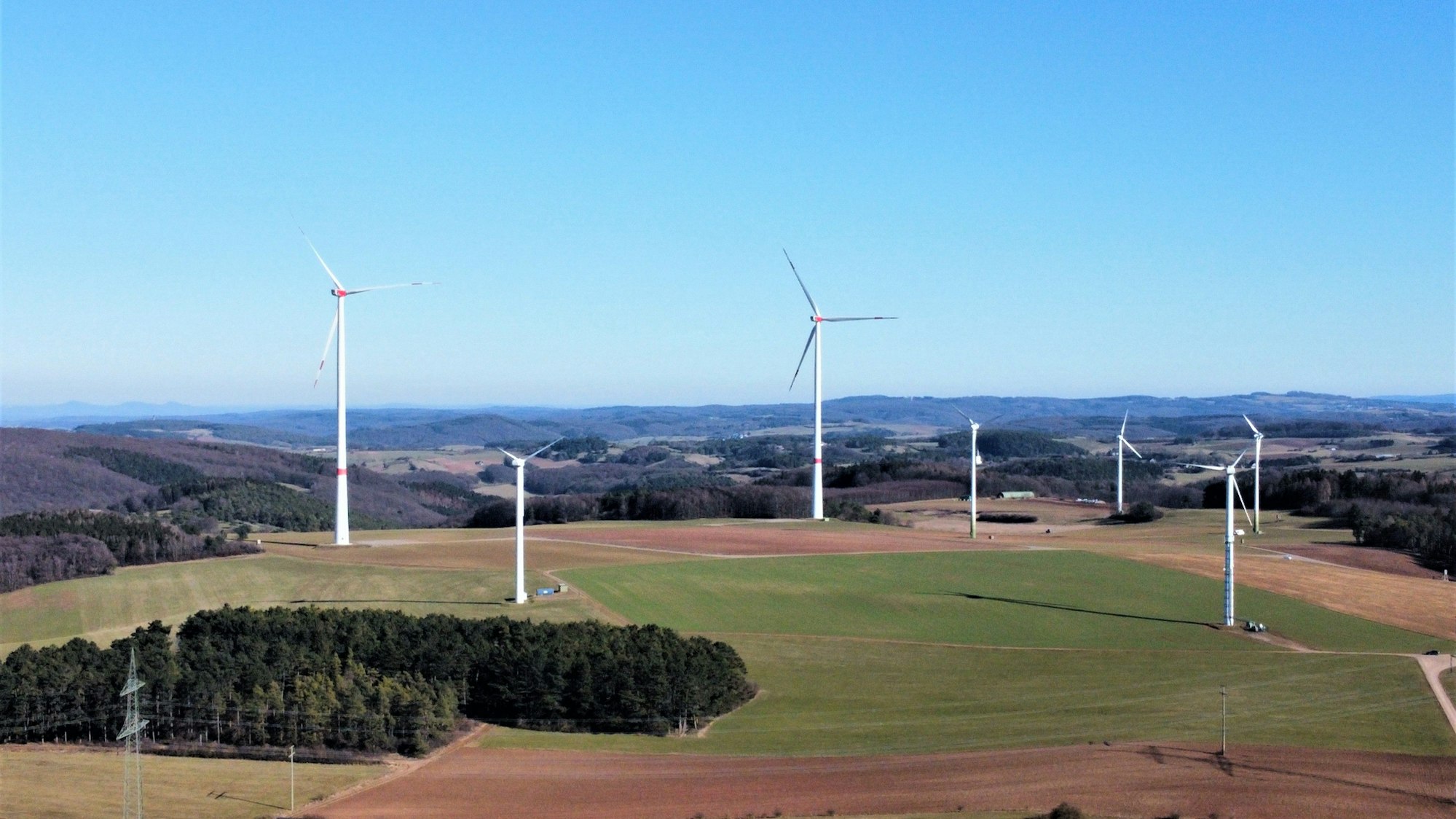 Windräder bei Dottel auf dem Gebiet der Stadt Mechernich