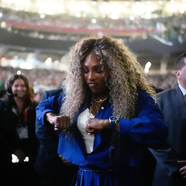 Serena Williams war der Überraschungsgast in der Halbzeitshow des Super Bowls.