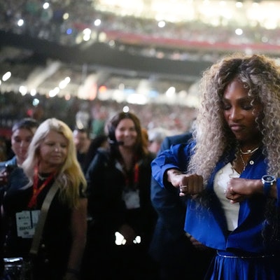 Serena Williams war der Überraschungsgast in der Halbzeitshow des Super Bowls.