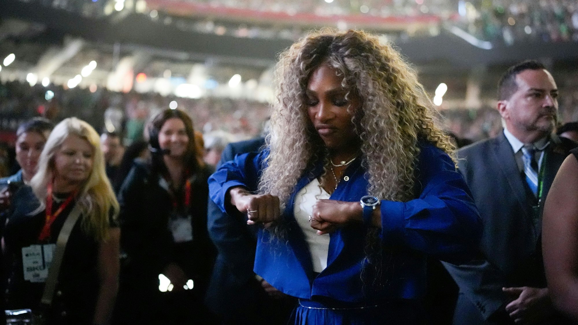 Serena Williams war der Überraschungsgast in der Halbzeitshow des Super Bowls.