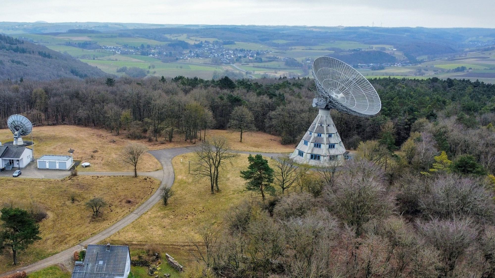 Luftaufnahme des Astropeilers Stockert bei Eschweiler