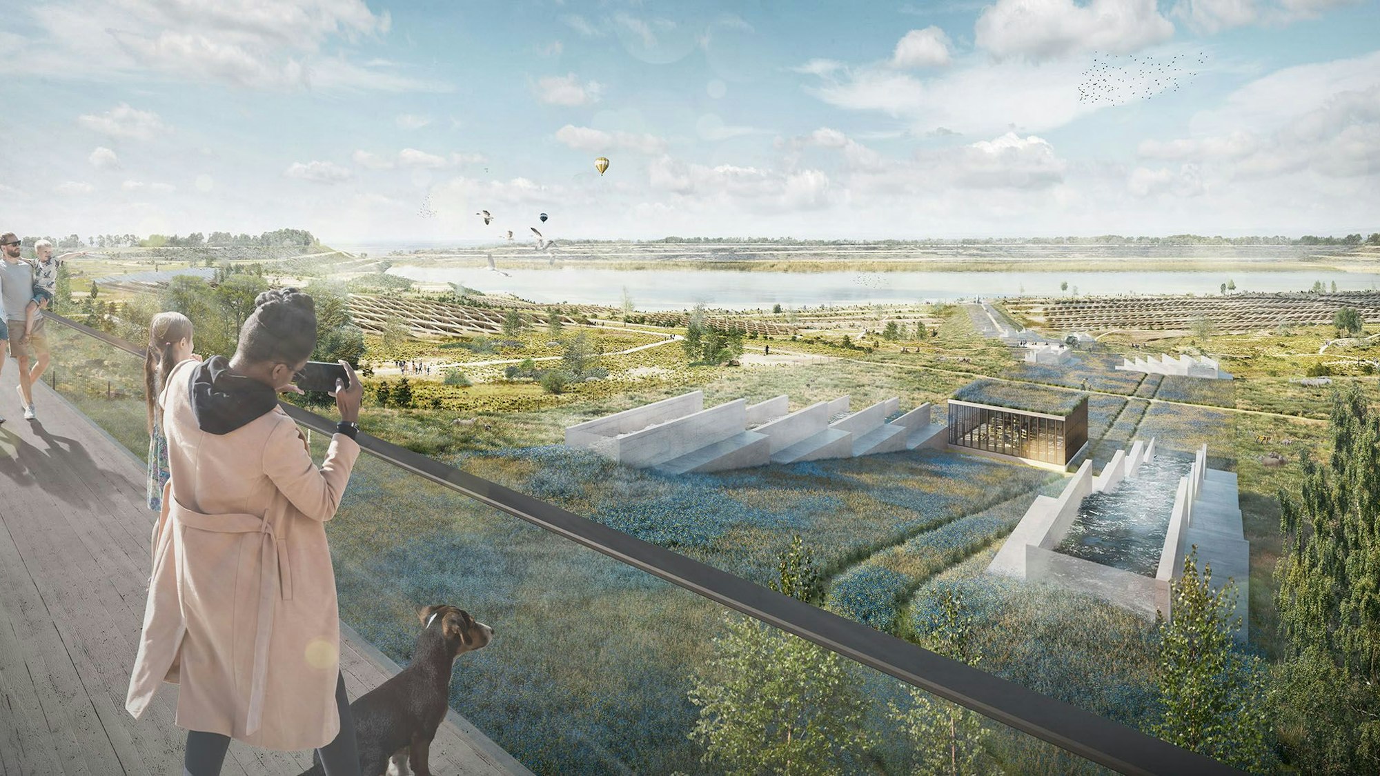 Mit dem Siegerentwurf für den Einlauf des Rheinwassers in den Tagebau soll die Seebefüllung erlebbar gestaltet werden.