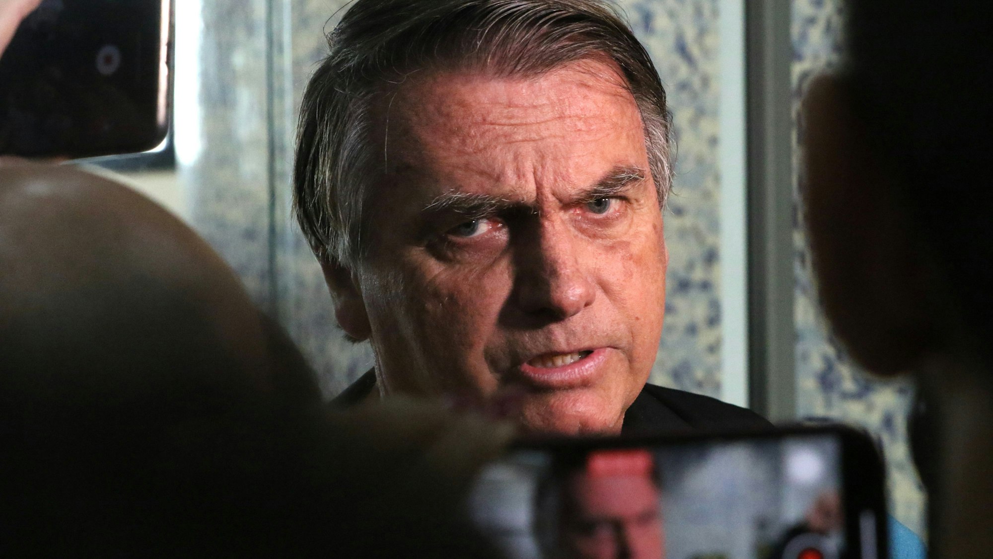 Jair Bolsonaro, ehemaliger Präsident Brasiliens, spricht zu Journalisten. (Archivbild)