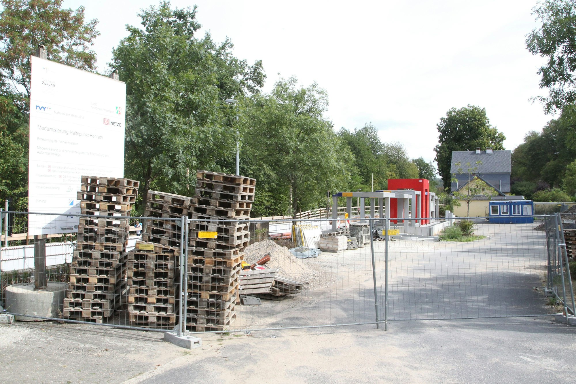 Baustelle an den Gleisen